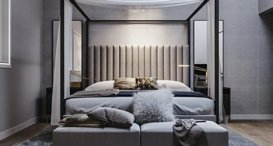 basic hotel room interior